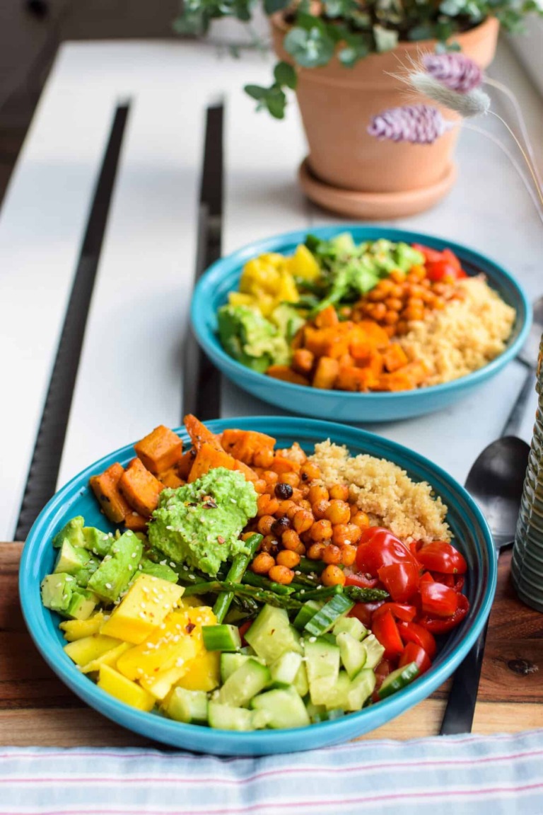 Buddha bowl med søde kartofler