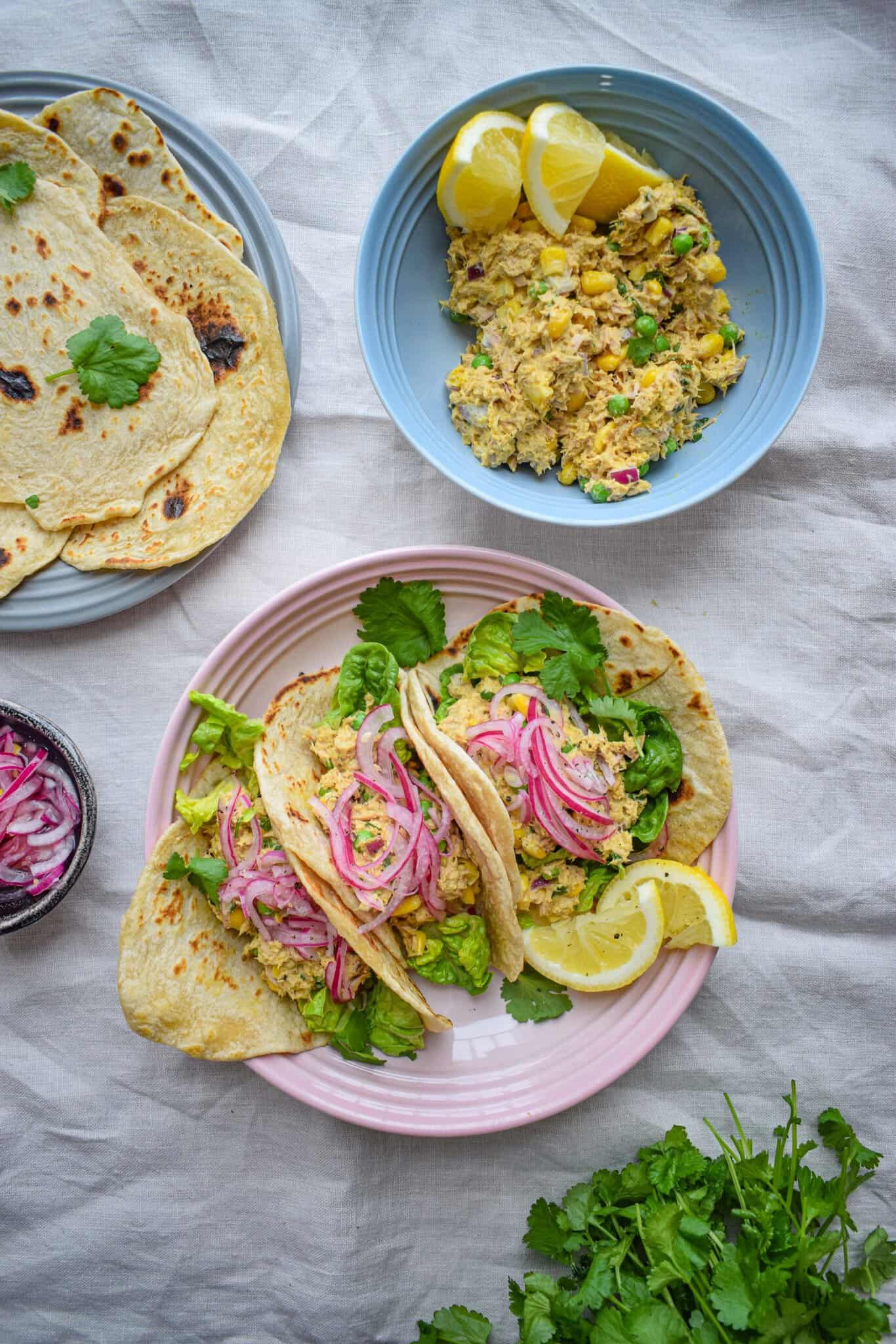 Tacos med krydret tunsalat