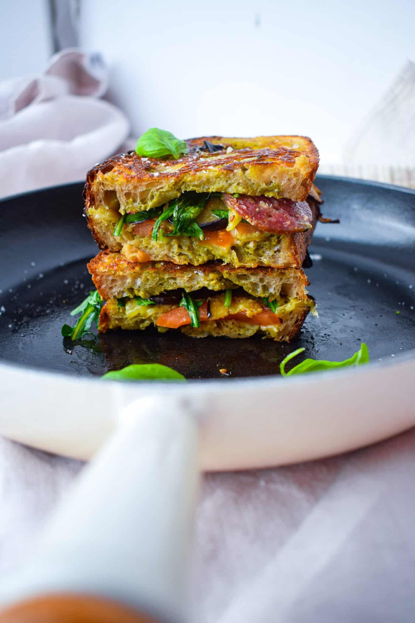 Toast med aubergine