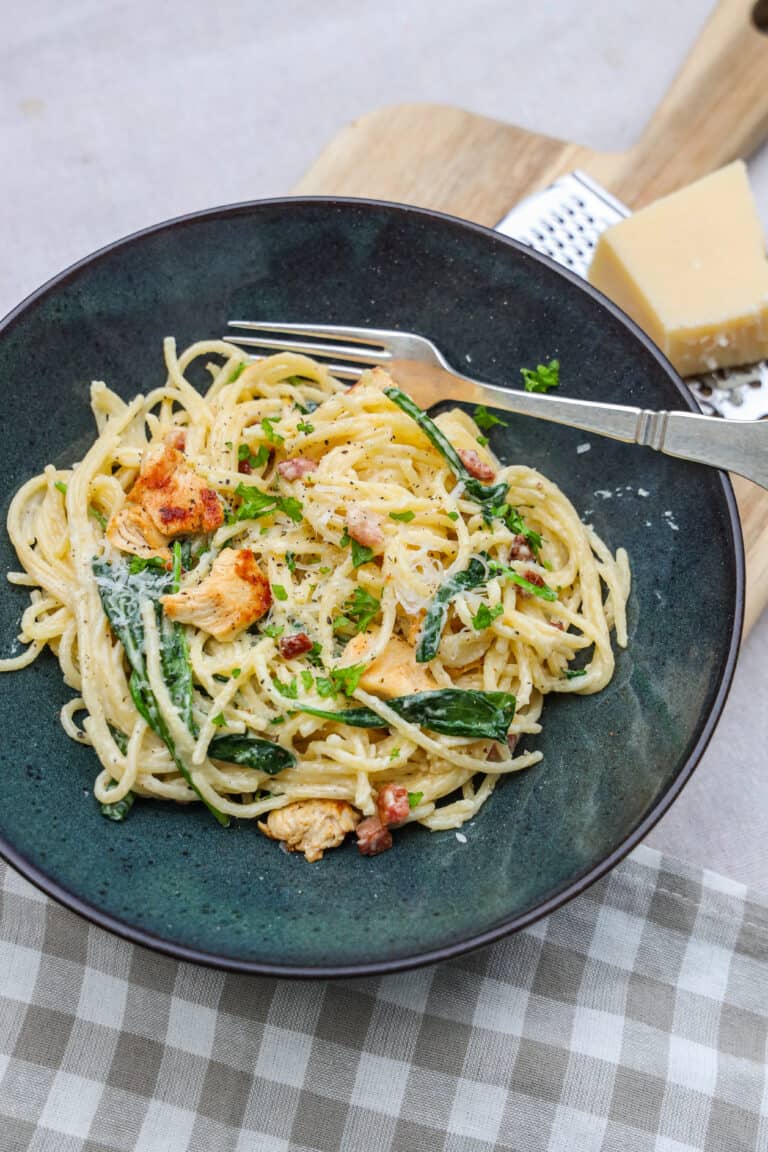 Pasta Alfredo med kylling