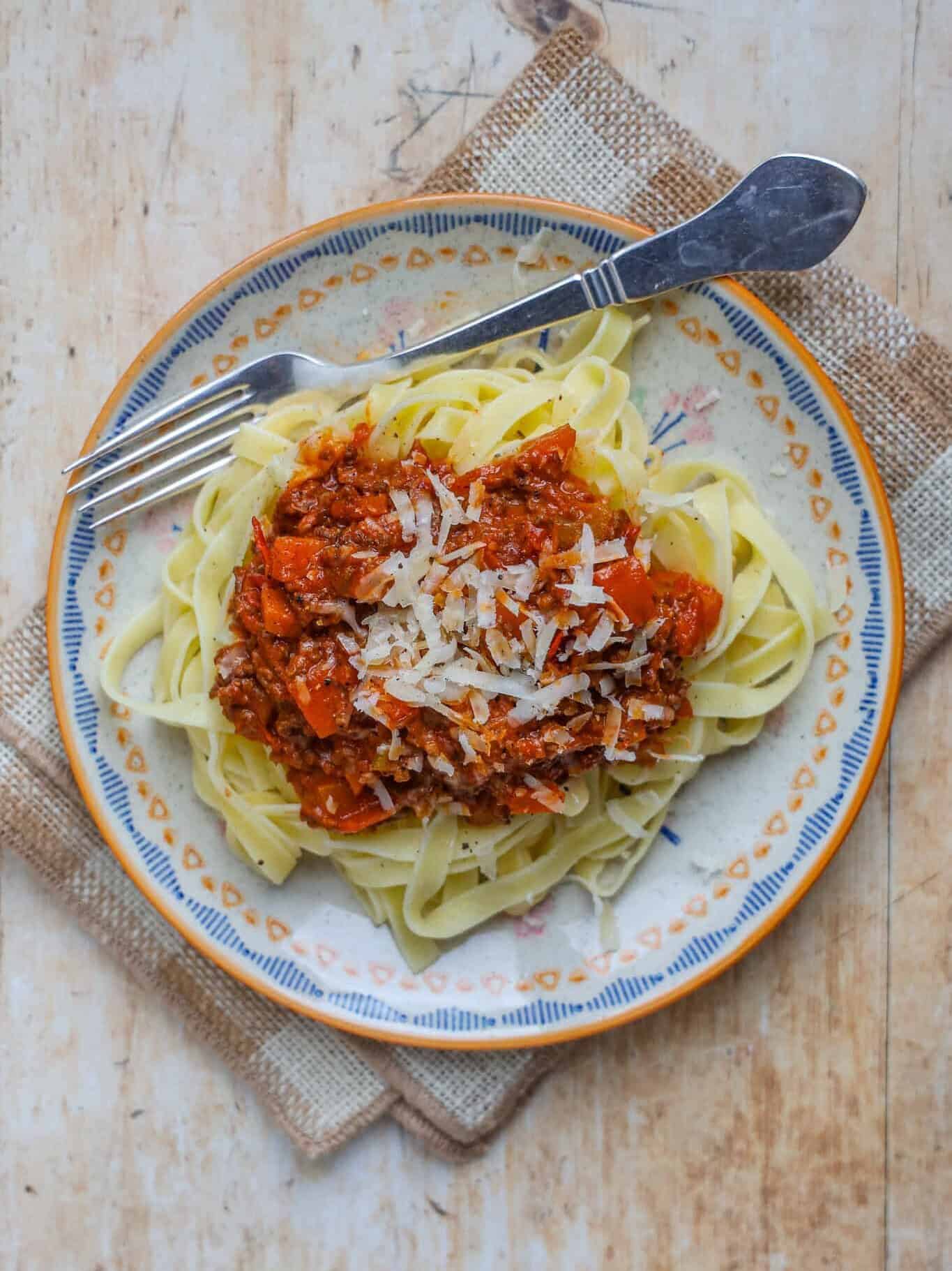 Original italiensk spaghetti bolognese