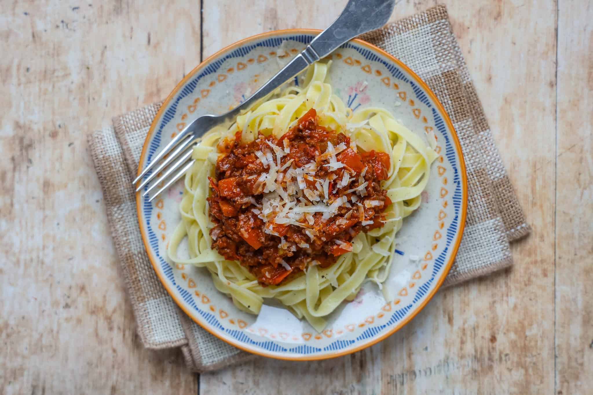 Original italiensk spaghetti bolognese
