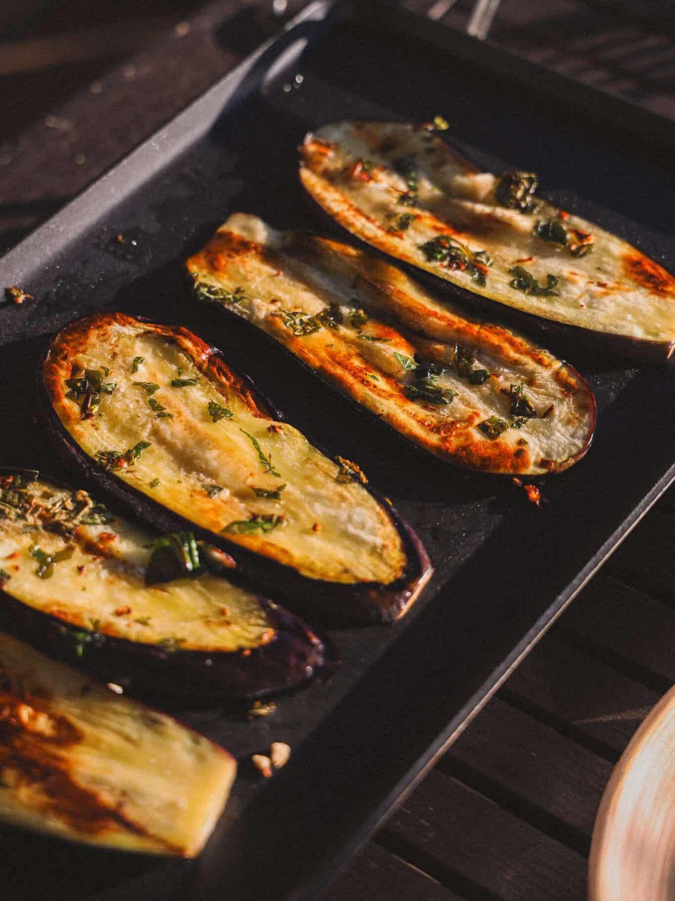 Grillet aubergine med fetacreme 3