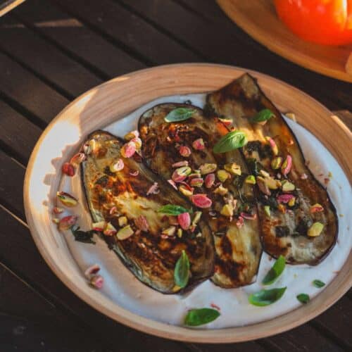 Grillet aubergine med fetacreme 11