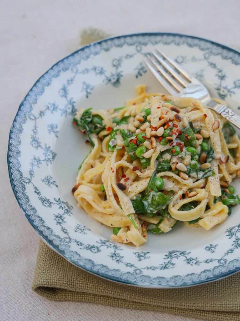 pasta med flødesovs