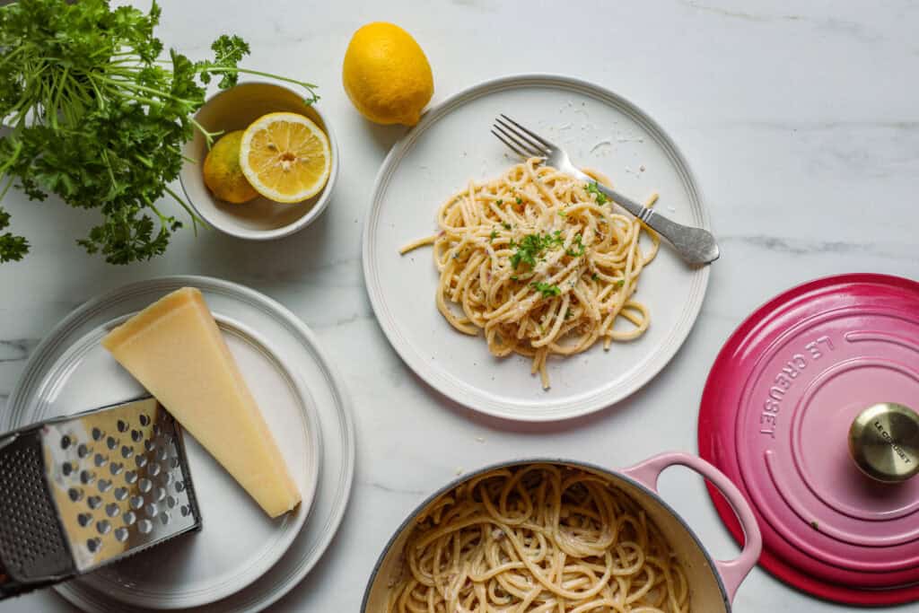 Citronpasta med flødesauce