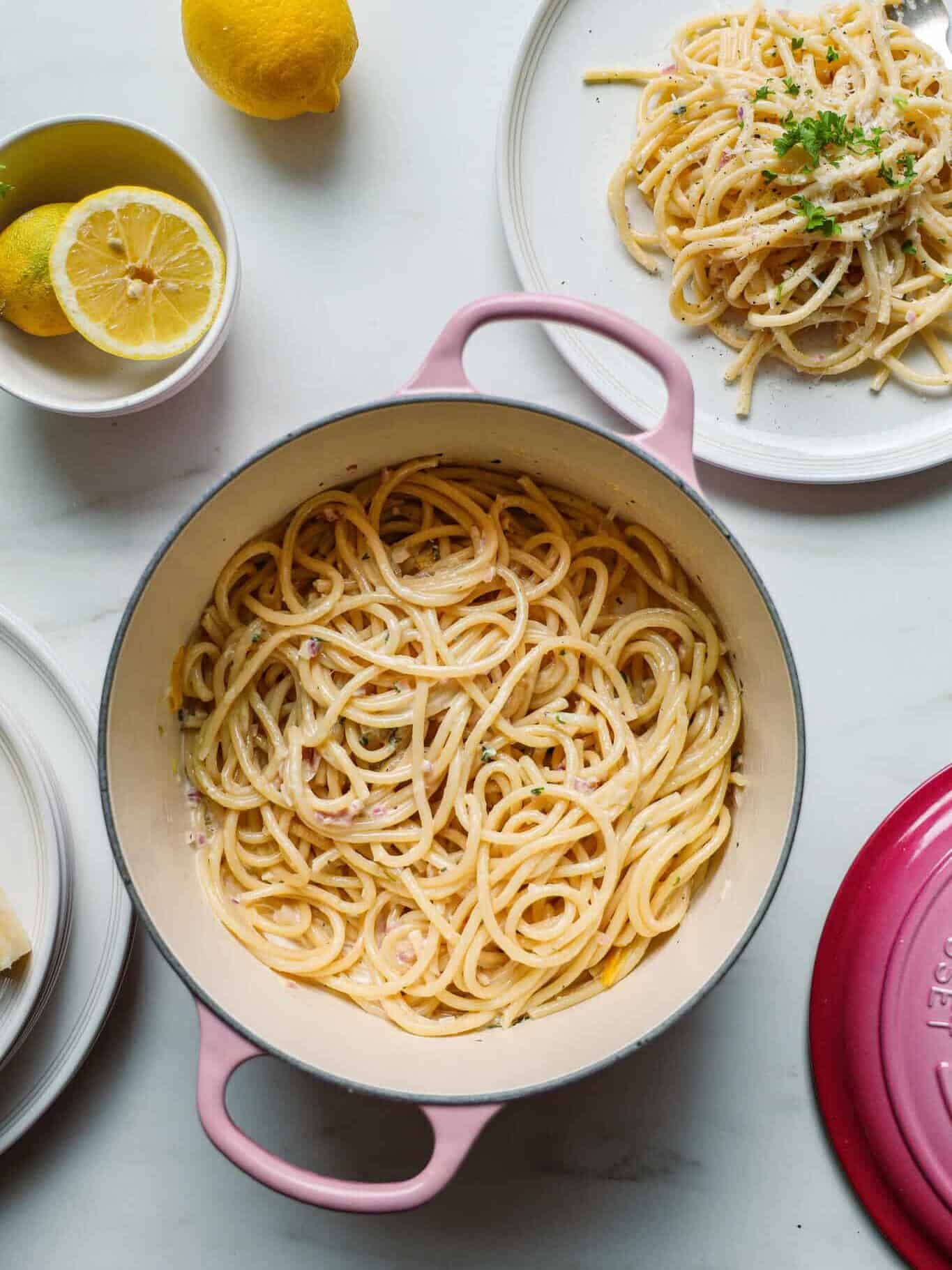 Citronpasta med flødesauce