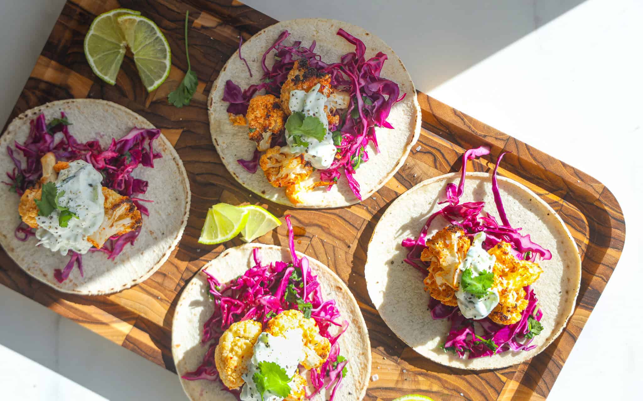 Vegetar tacos med crispy blomkål