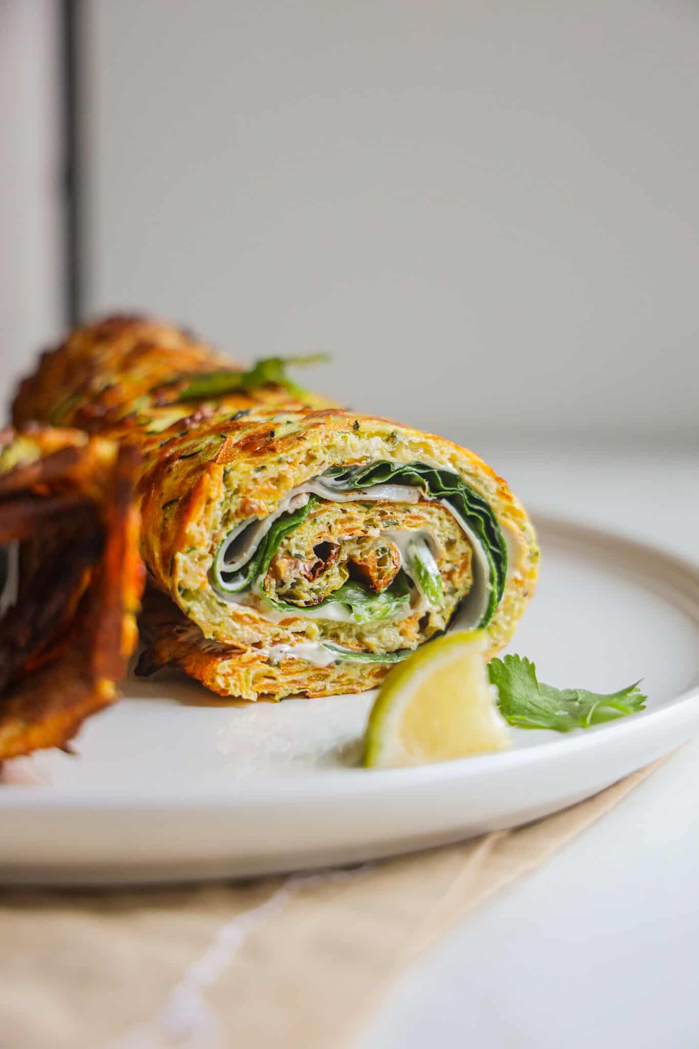 Wrap med gulerod, squash og æg