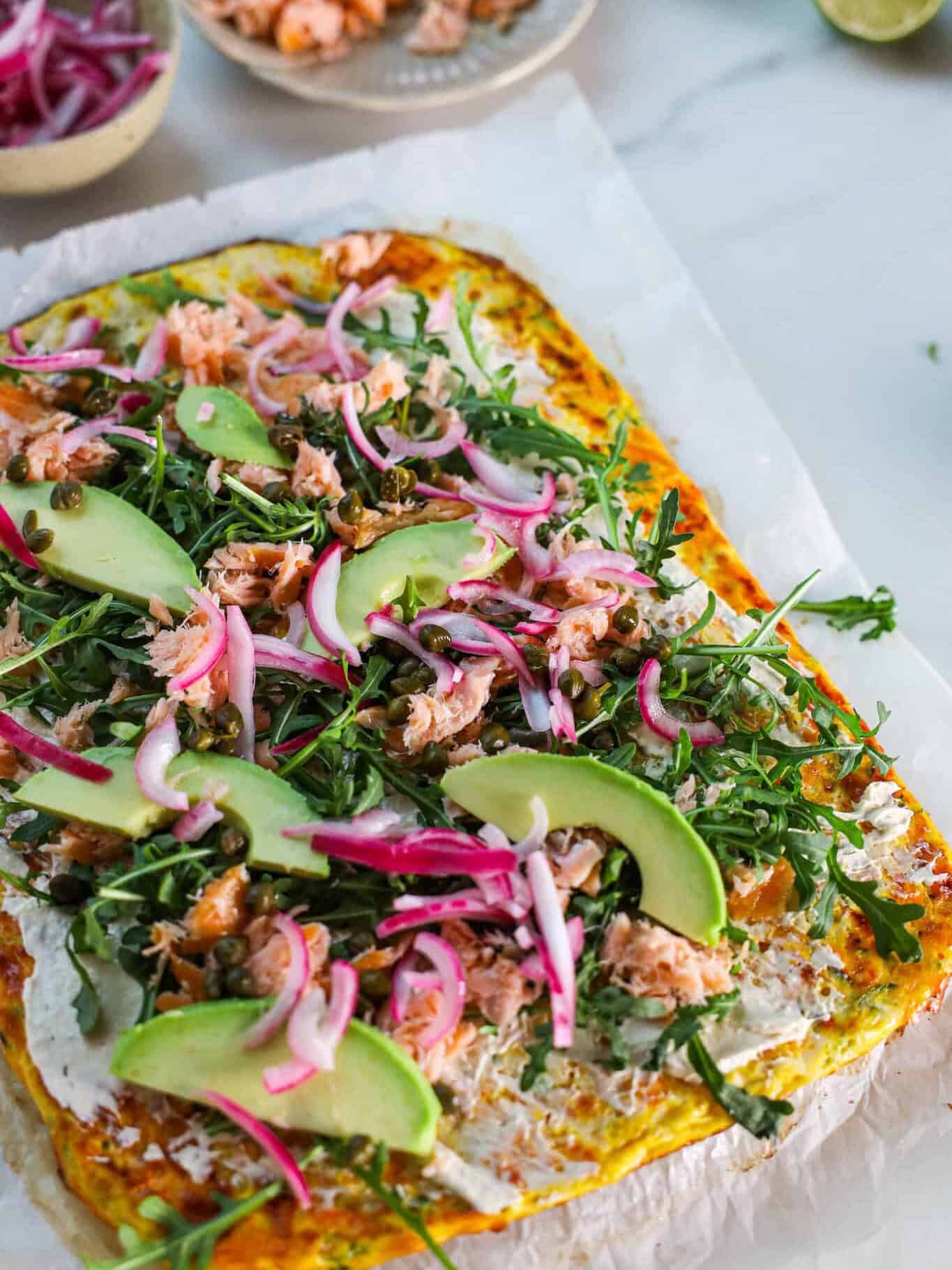 Grøntsagswrap med laks