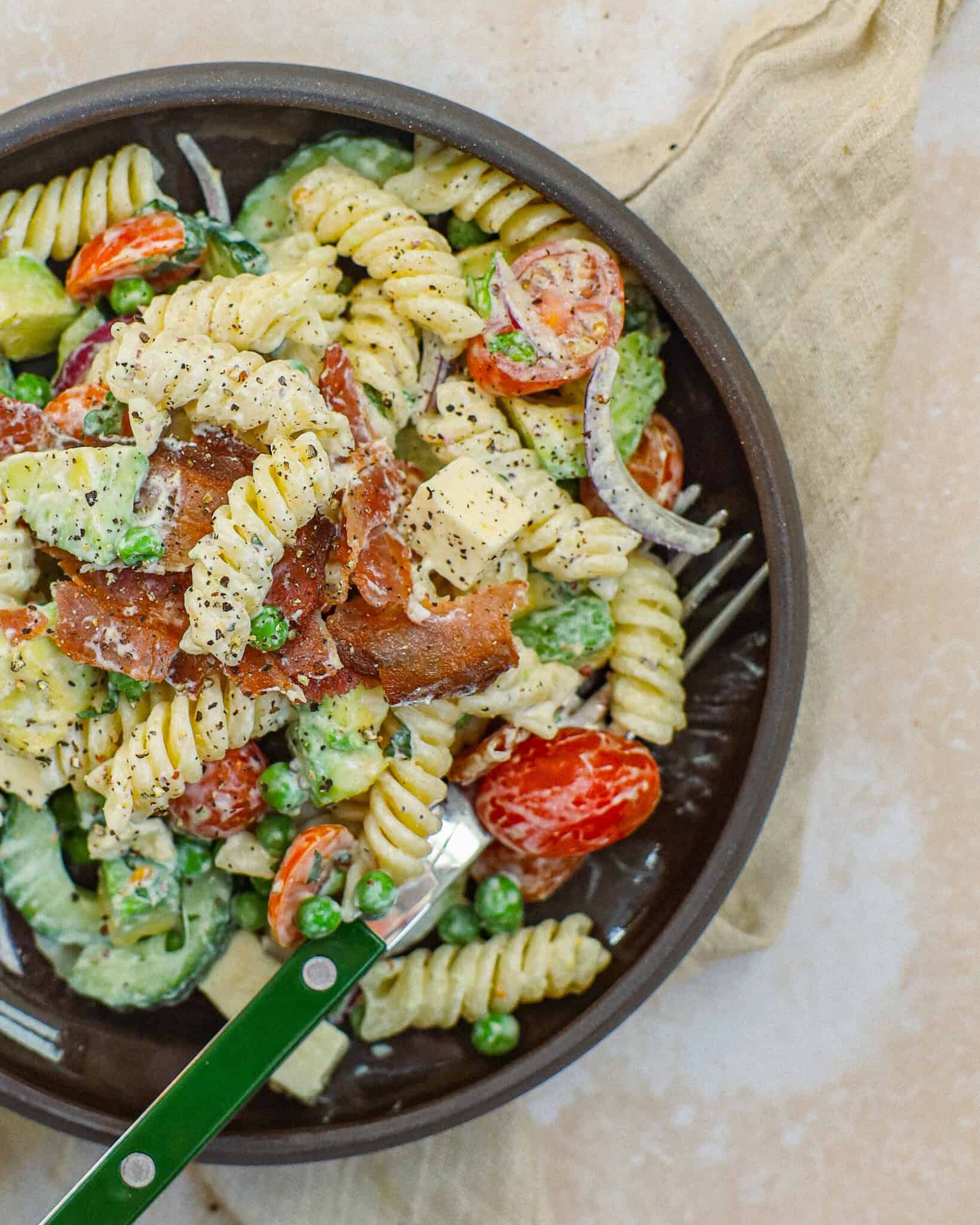 pastasalat med bacon