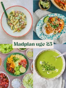 Madplan til uge 26 med nemme hverdagsretter