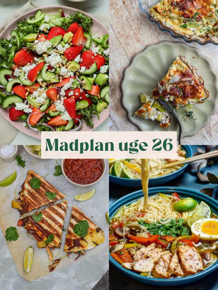Madplan uge 26 med nemme hverdagsretter