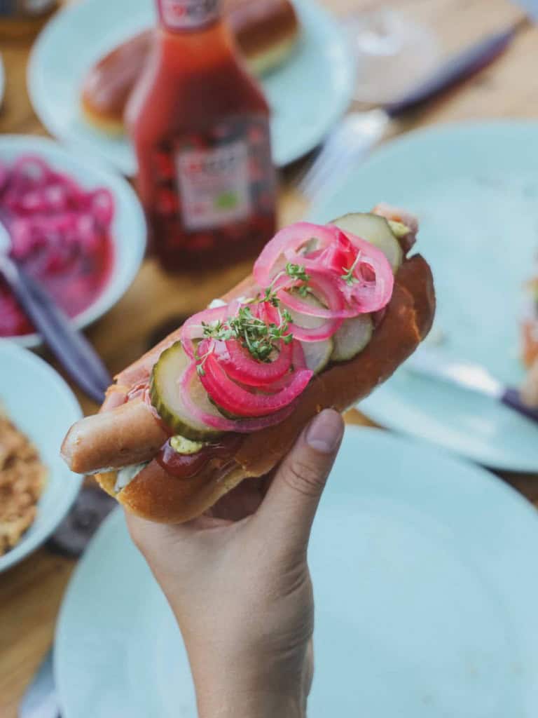 gourmet hotdog