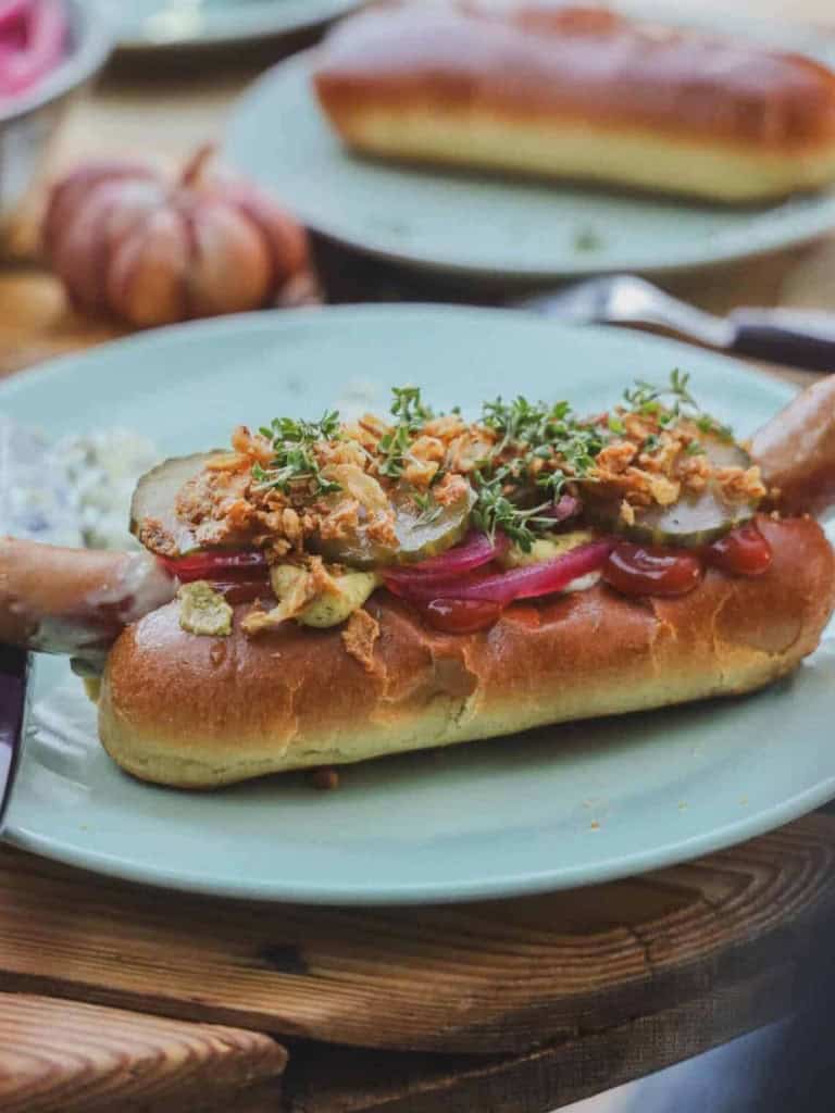 gourmet hotdog