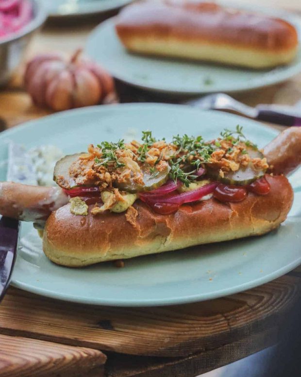 gourmet hotdog