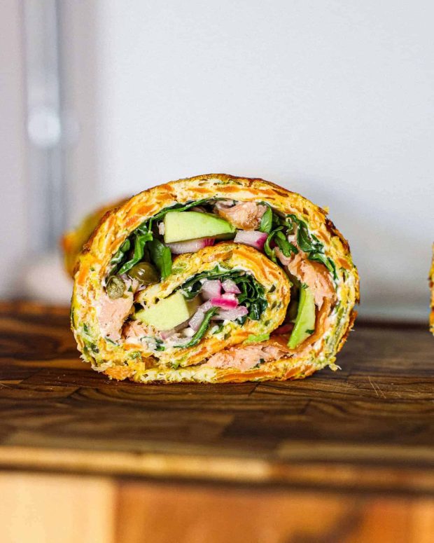 Grøntsagswrap med laks