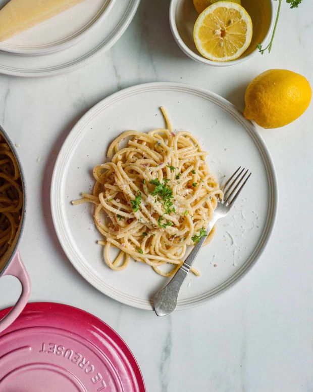 Citronpasta med flødesauce