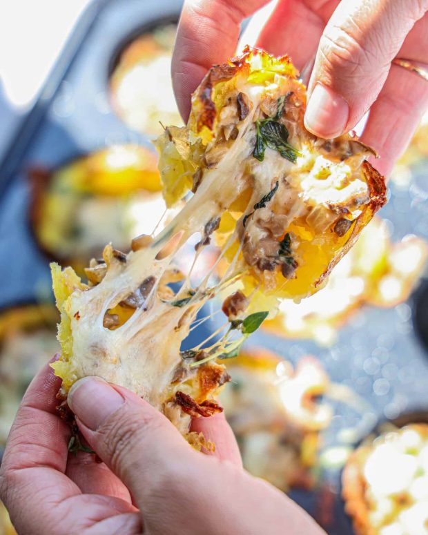 Kartoffeltærter med svampe