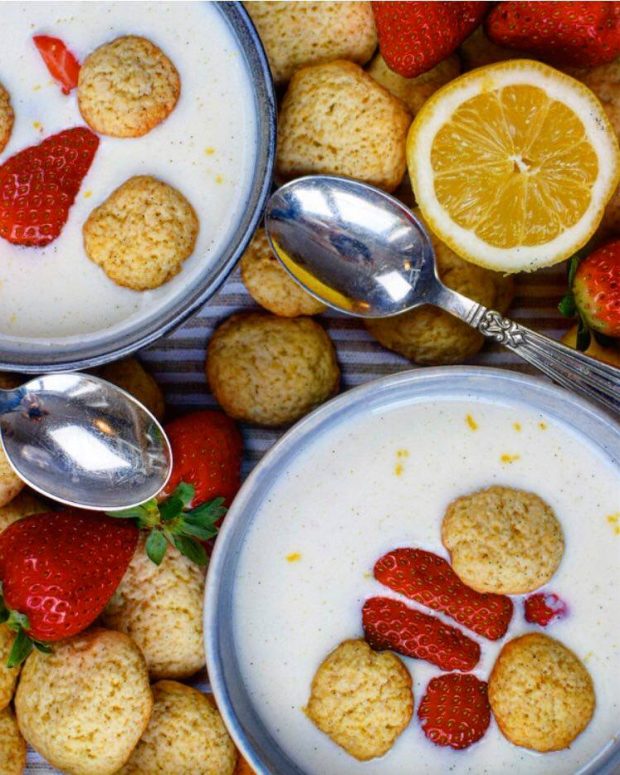 Koldskål med citron