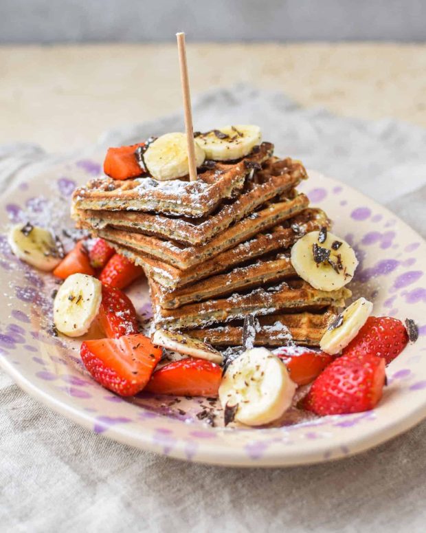 Sunde bananvafler med havregryn