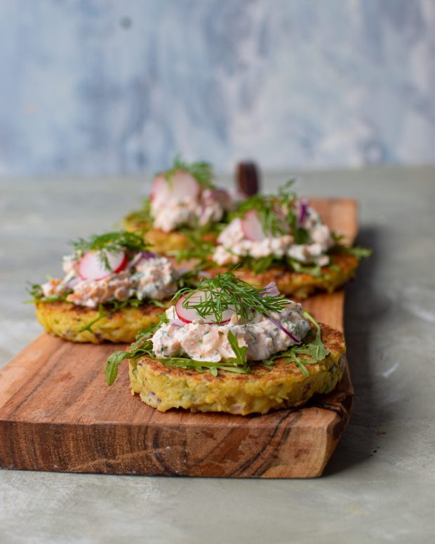 Kartoffelrøsti med lakserilette