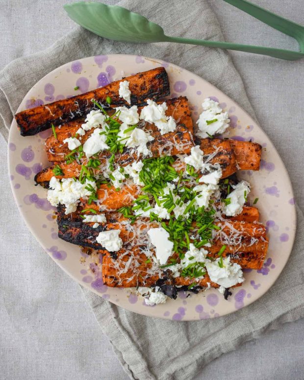 grillede gulerødder