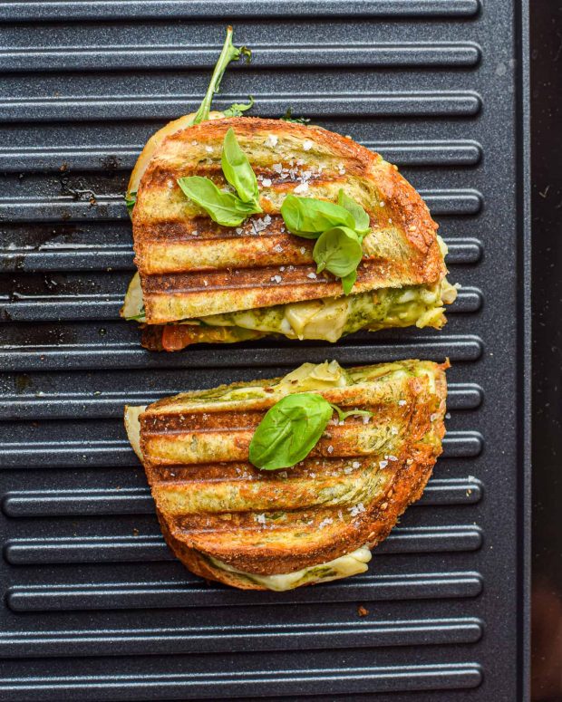 Panini med avocado, pesto og kylling