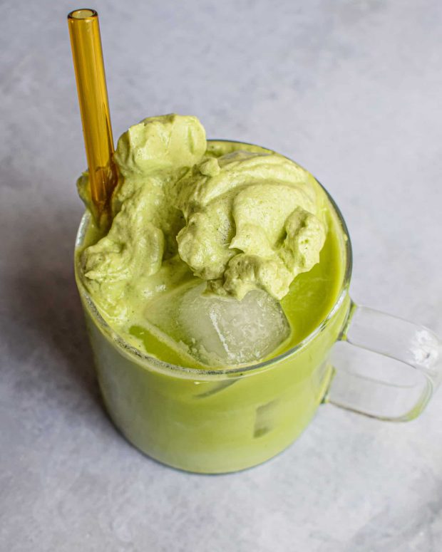 Iced matcha latte