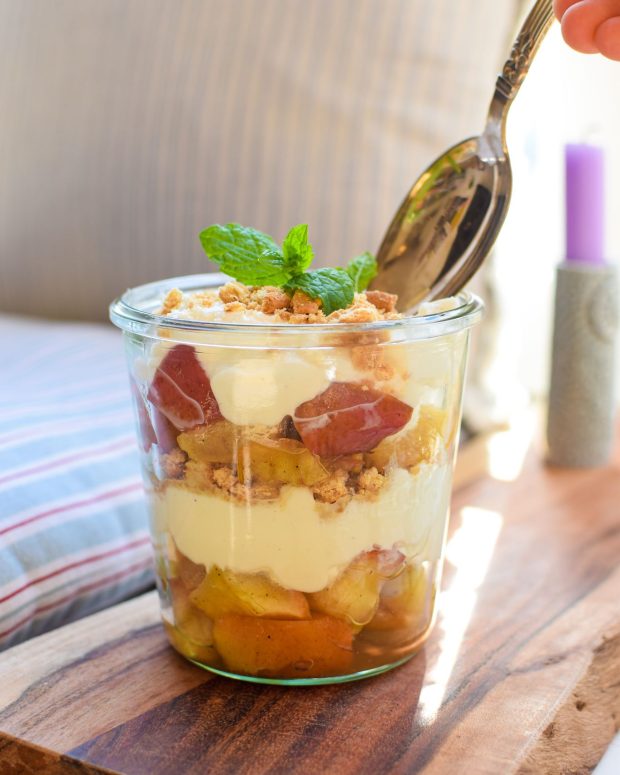 Æbletrifli med ricotta